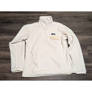 Patagonia Re-Tool Snap-T Fleece Pullover Cream Off-White Womens Medium